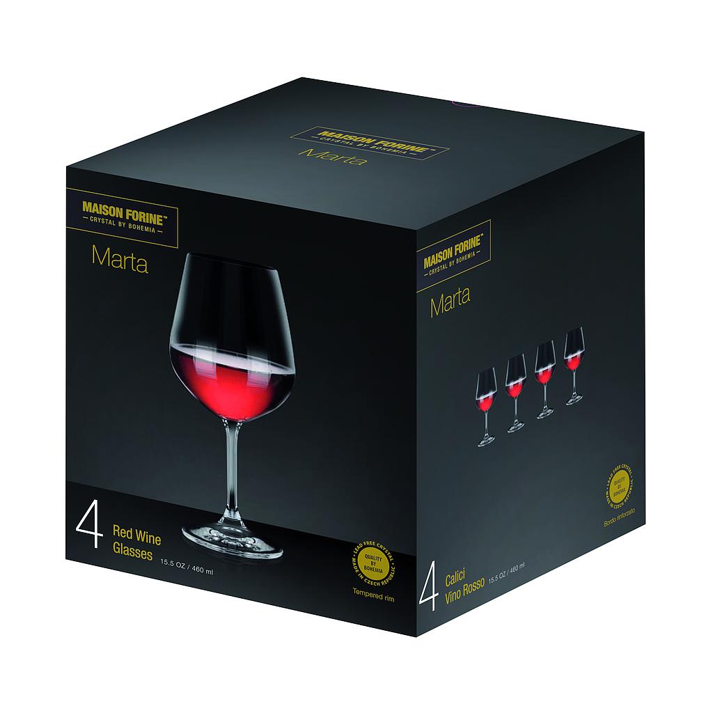 Ensemble de 4 verres à vin de 460 ml