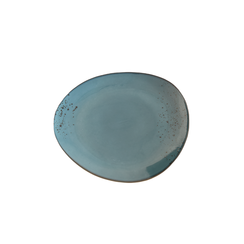 Assiette Triangle Terra Bleu Foncé  11,25 po