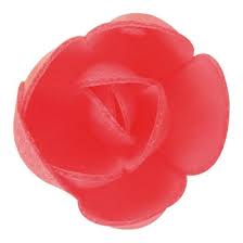 Boite de fleurs en sucre pour pâtisserie Rouge 36 unités