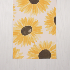 Chemin de table en coton Tournesol 13 x 72 po