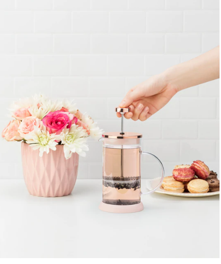 Infuseur à thé ou à café en verre Rose 12 oz