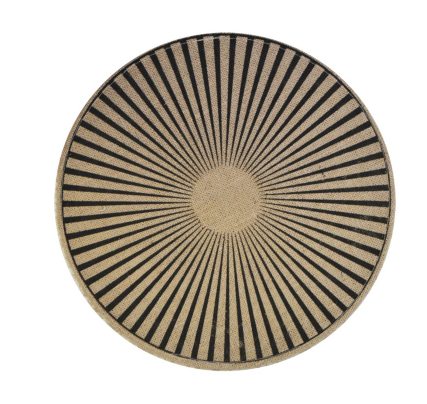 Napperon en jute Noir 38cm