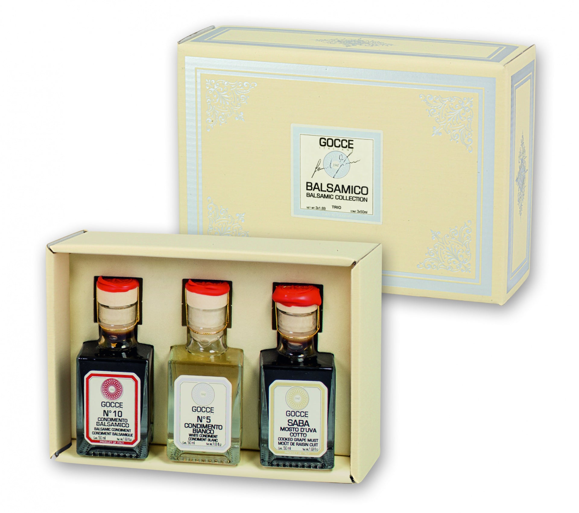Coffret de 3 balsamiques No 5, No 10 et Saba