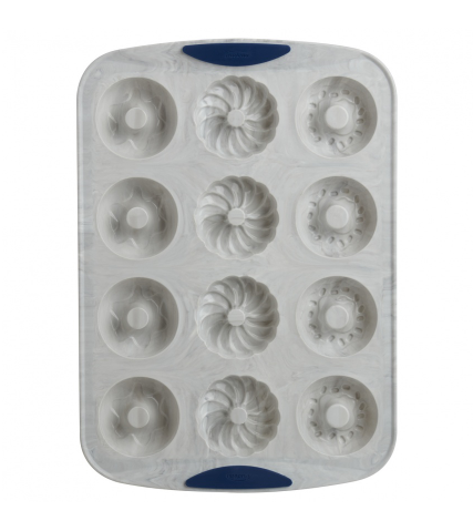 Moule en silicone pour 12 beignes marbre