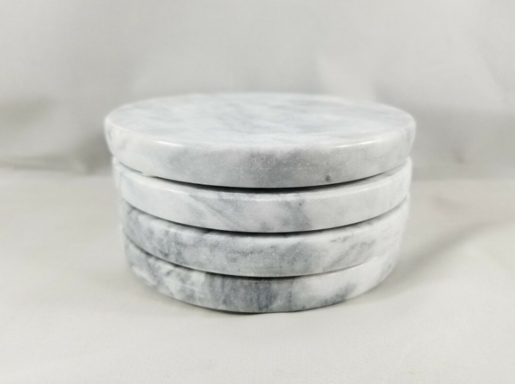 Ensemble de 4 sous-verres en marbre 4po