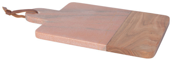 Planche de service marbre rose et bois