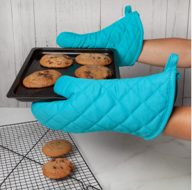 Turquoise Blue Oven Mitt