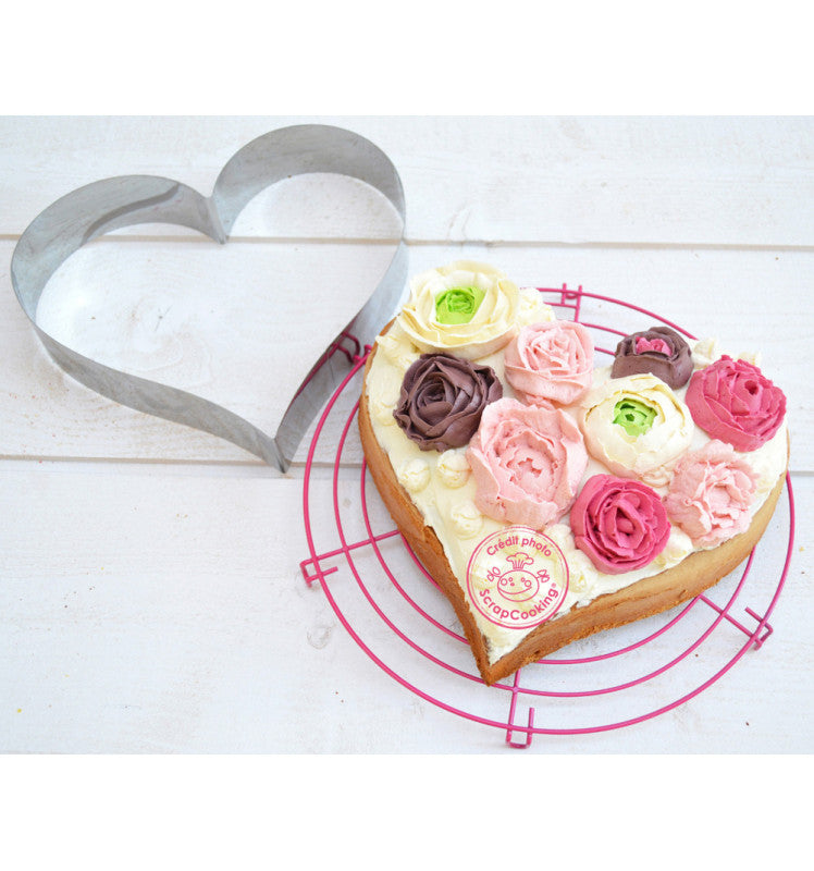 Moule Cœur en inox 24cm