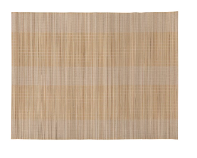 Napperon rayé en bambou tissé à la main