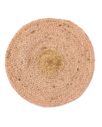 Napperon en jute Rose naturel 14po