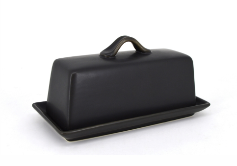 Park West Matte Black Butter Dish 4oz 