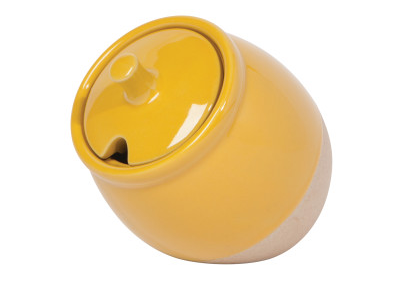 Pot à sucre en grès Solar jaune 6oz