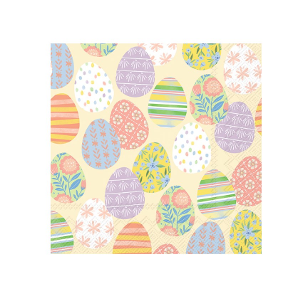 Ensemble de 20 serviettes de table en papier Œufs de pâques