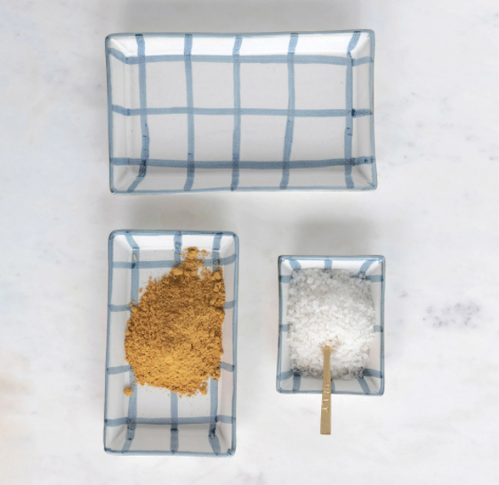 Ensemble de 3 plateaux peints à la main