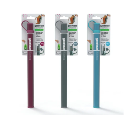 Pailles réutilisables avec étui de transport