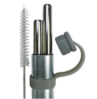 Pailles réutilisables avec étui de transport