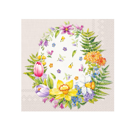 Ensemble de 20 serviettes de table en papier Pâques