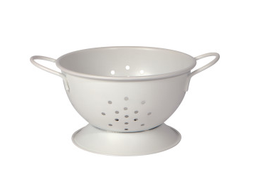 Passoire blanche en métal 0.8L