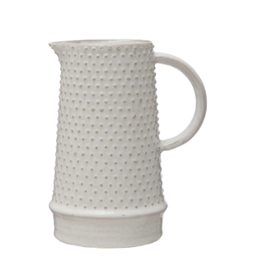 Pichet en grès réactif bosselé 46oz