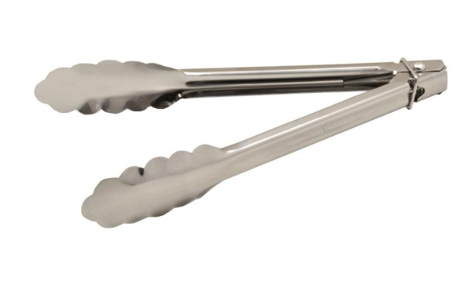 Omcan 9in Stainless Steel Tongs