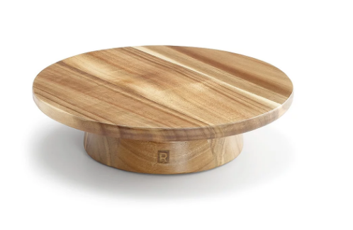 Plateau de service tournant pour gâteau en bois d'acacia - Ricardo