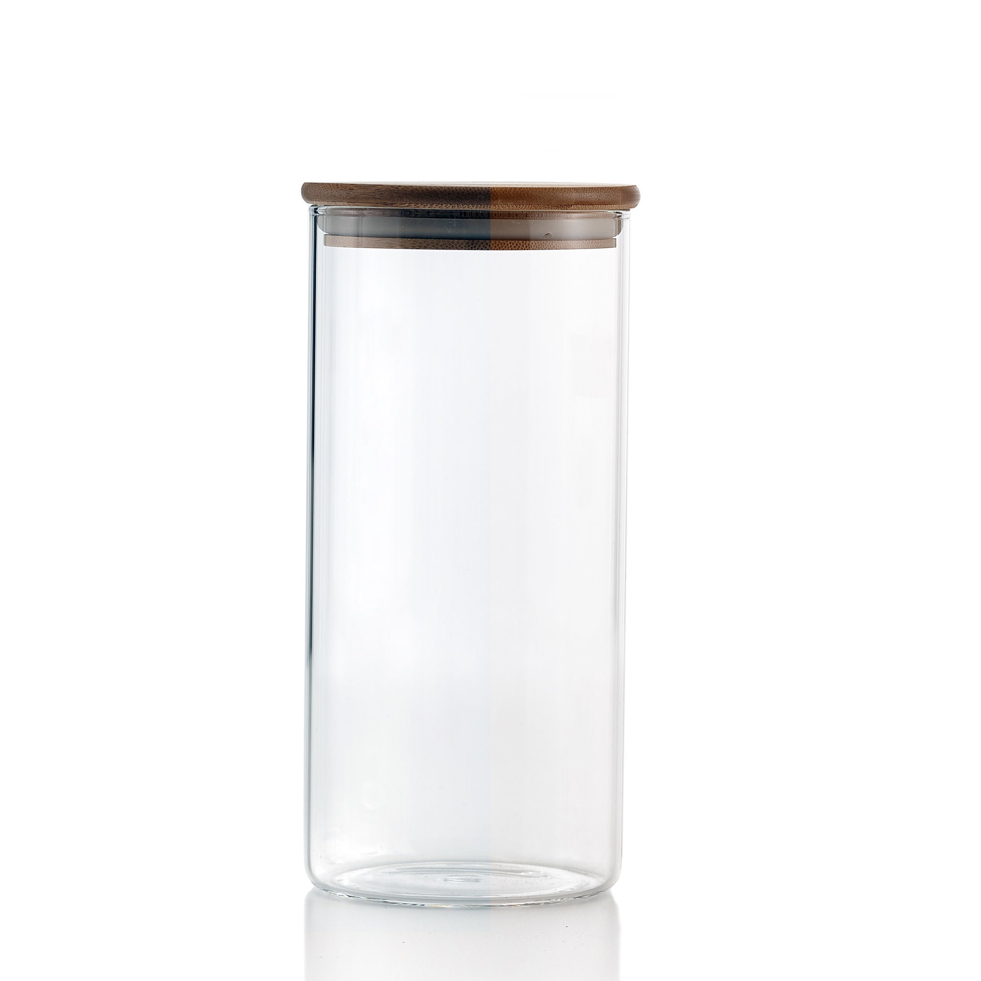 Glass jar with bamboo lid 1.4L