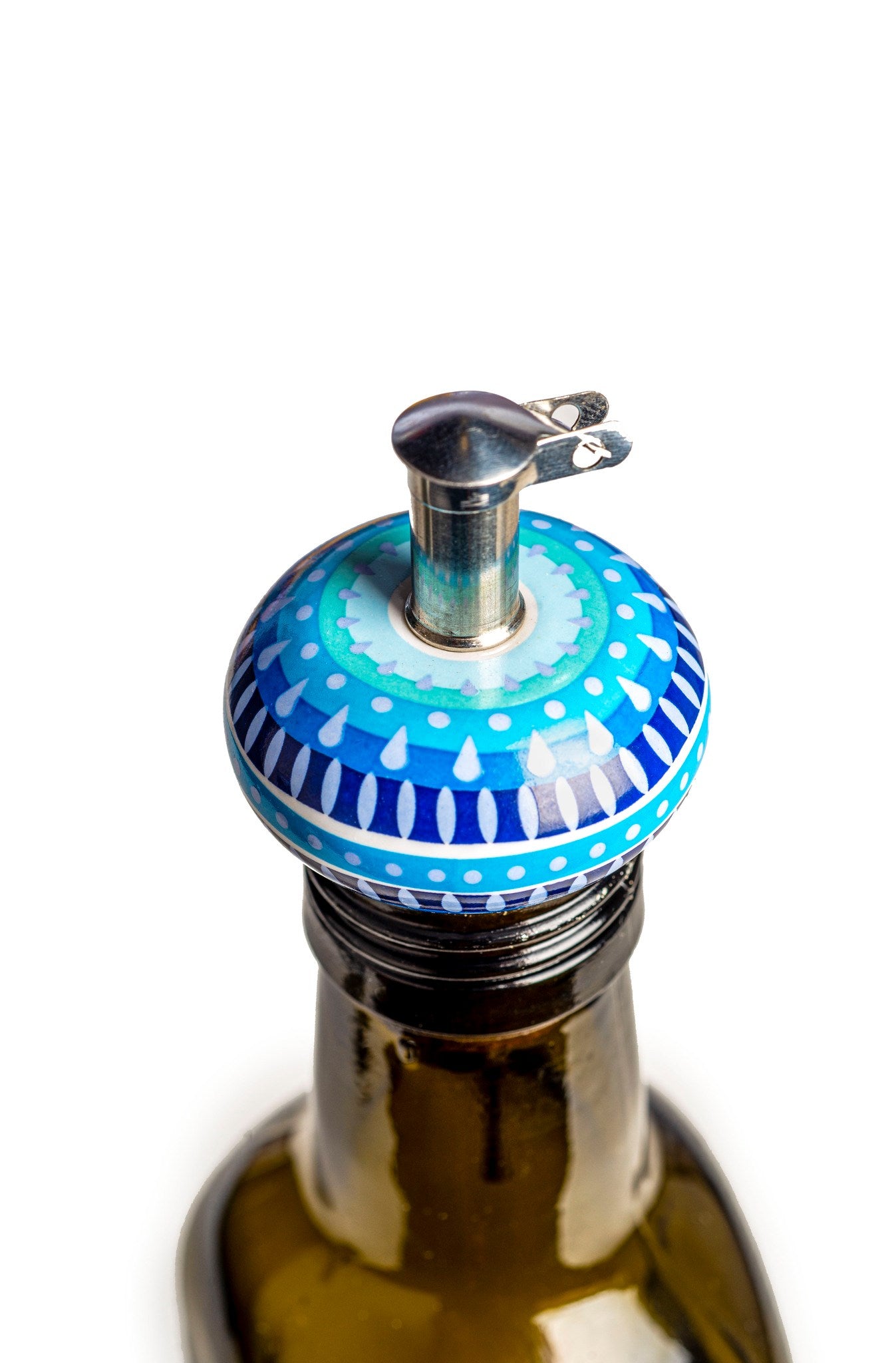 Blue Ceramic Oil Pourer