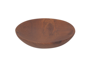Assiette ronde en bois de Teck 4po