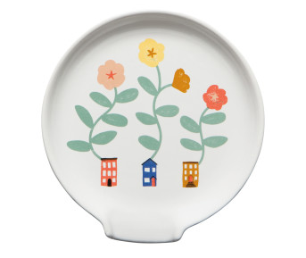 Repose-cuillère fleurs