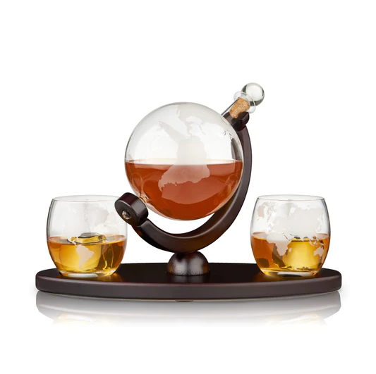 Ensemble de décanteur et 2 verres à whisky Globe - Viski