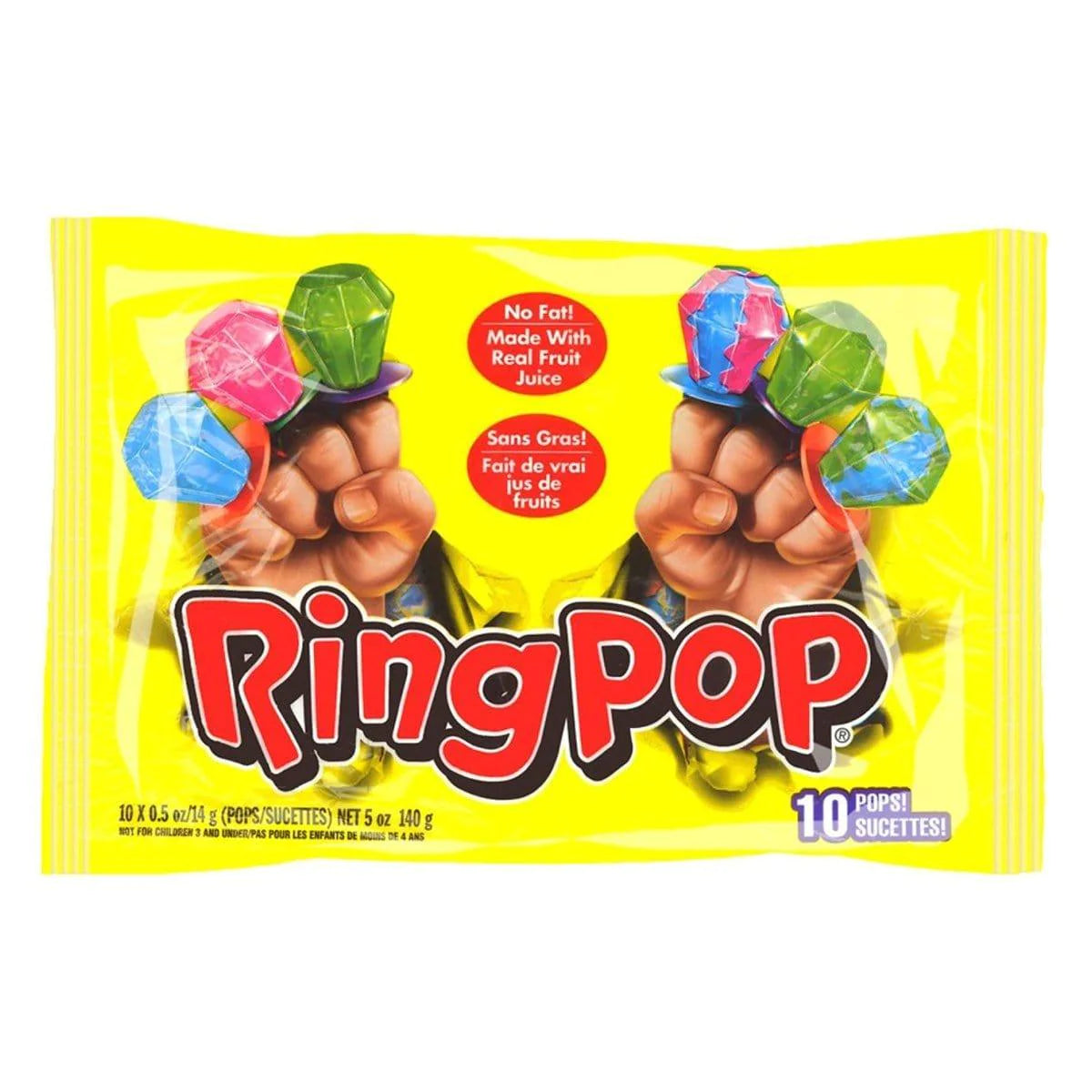 10 sucettes ''Ring Pop'' 140 gr