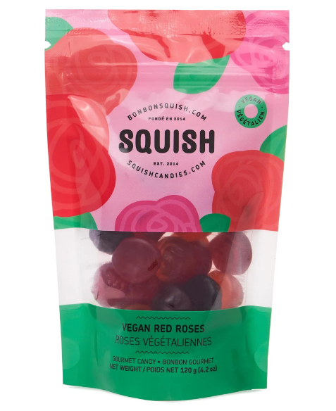 Bonbons végétaliens Roses 120g - Squish