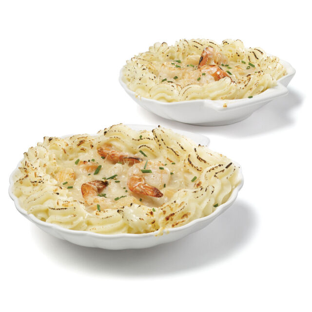 Ensemble de 2 plats à coquilles Saint-Jacques