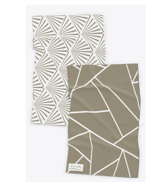 Ensemble de 2 linges à vaisselle Les raffinées Sauge - Solem