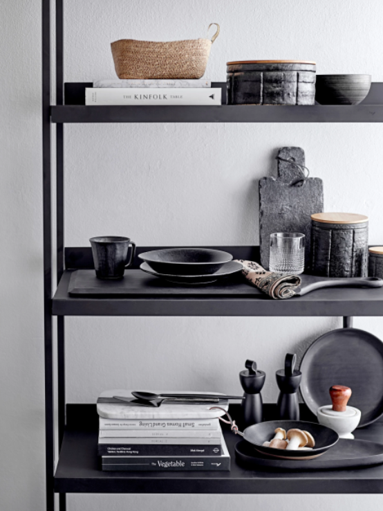 Ensemble de salière et poivrière avec poignée en cuir