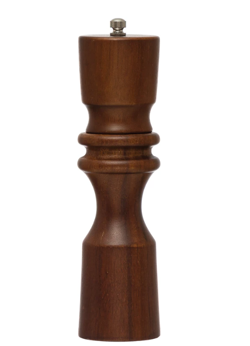 Pepper mill made of acacia wood and stainless steel