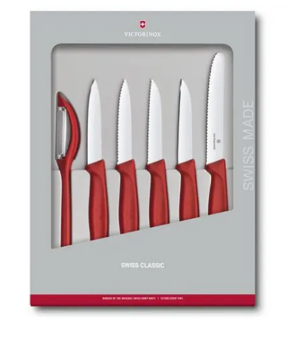 Victorinox Swiss Classic 6-Piece Red Paring Knife Set