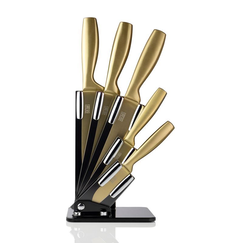 Ensemble de 5 couteaux en forme d'éventail Or