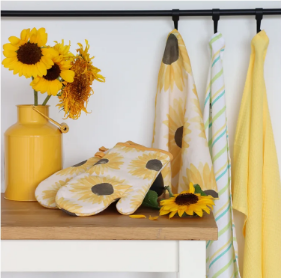 Set of 2 Sunflower Oven Mitts