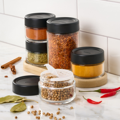 Ensemble de 5 contenants à épices avec support - Trudeau