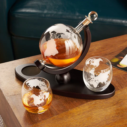 Ensemble de décanteur et 2 verres à whisky Globe - Viski