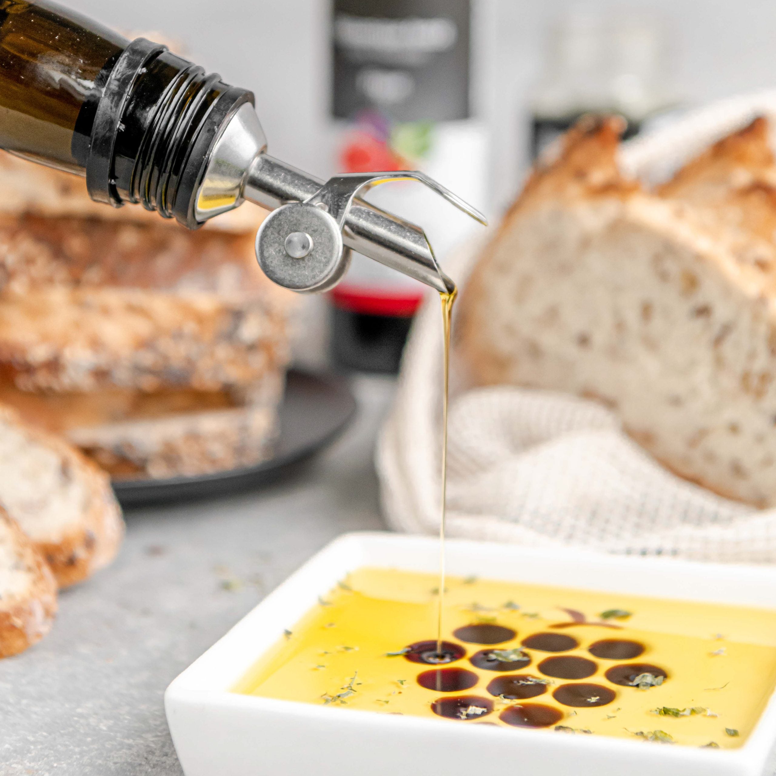 Assiette à trempette pour huile - Olives et gourmandises