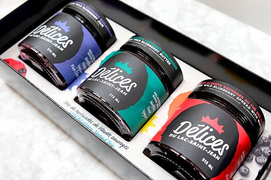 Ensemble de 3 confitures déjeuner biologique 212ml - Délices du Lac St-Jean