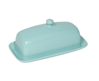 Beurrier turquoise en grès