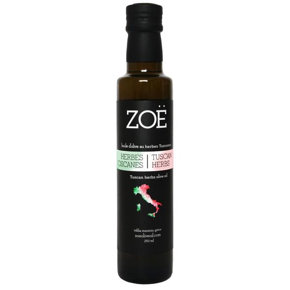 Huile d'olive infusée aux herbes de Toscane 250 ml - Zoë