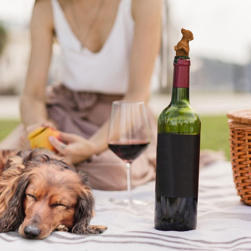Bouchon à vin en forme de chien