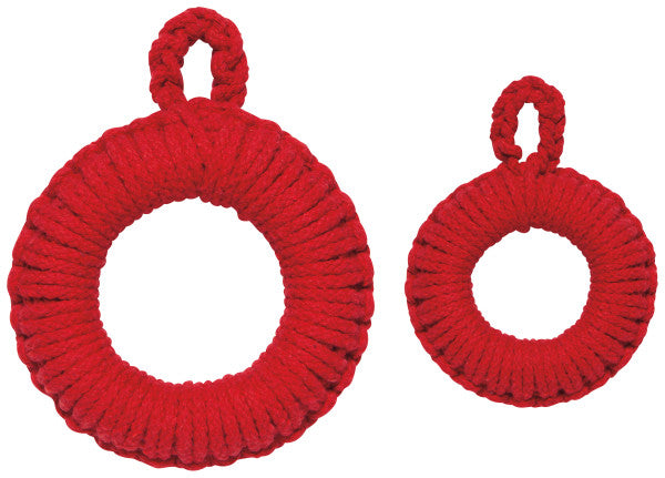 Ensemble de 2 sous-plat en laine Rouge